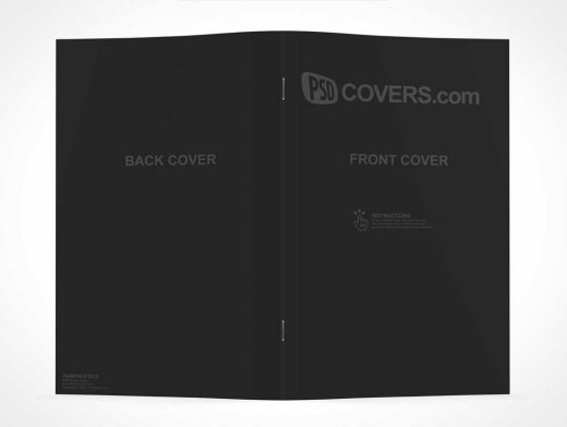Pamphlet Booklet Front & Back Covers PSD Mockup