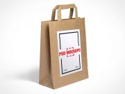 Paper Grocery Bag Front & Side PSD Mockup