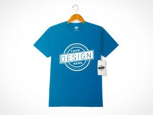 Free Men's T-Shirt PSD Mockup Visible Inside Collar • PSD Mockups