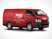 Branded Cargo Delivery Van PSD Mockup