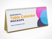 Folding Tent Calendar & Spiral Spine PSD Mockup
