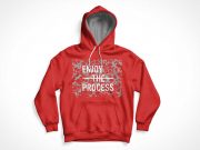 Hoodie Cotton Sweater Front & Back PSD Mockup