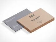Isometric Company Business Card Deck PSD Mockup
