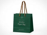 Jewelry Paper Shopping Bag & Rope Handle PSD Mockup