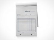 Retail Invoice & Receipt Notepad Front PSD Mockup