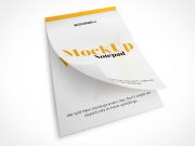 Stationery Notepad & Page Curl PSD Mockup
