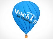 Hot Air Ballon & Basket Advertising PSD Mockup