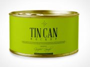 Tin Can With Pull Tab Lid PSD Mockup