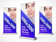Rollup Trade-Show Event Display Stand PSD Mockup