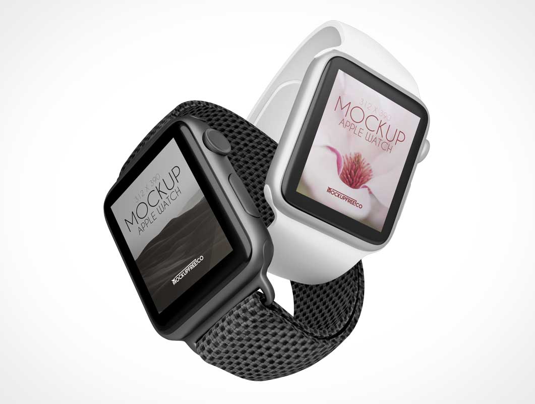 Fitness Smartwatch Wristband Styles PSD Mockup