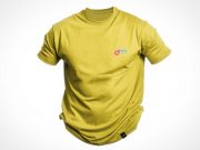 Floating T-Shirt Round Neck Front PSD Mockup