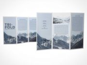 Dual 3 Panel Tri-Fold Brochure Front & Back PSD Mockup