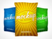 Foil Chip Bag Packaging PSD Mockup