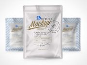 Perforated Vacuum Sealed Ziplock Foil Pouch Front PSD Mockup