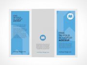 Tri-Fold Flyer Brochure Back & Front Panels PSD Mockup