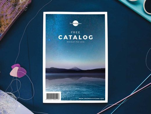 Softcover Magazine Catalogue PSD Mockup