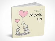 Children's Hardcover Board Book PSD Mockup