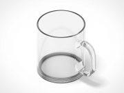 Rotating Animated Glass Mug PSD Mockup