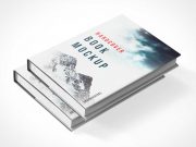 Stacked Hardcover Book Pair PSD Mockup