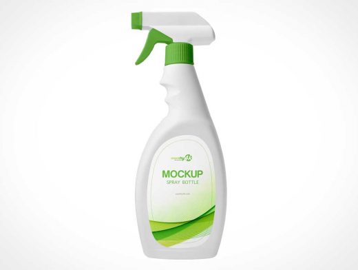 Detergent Spray Bottle Cleaner Branding PSD Mockup