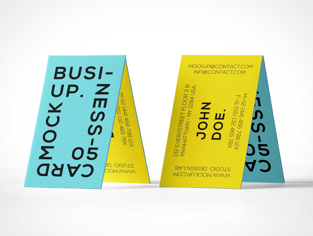 House of Cards Business Card Front & Back PSD Mockup