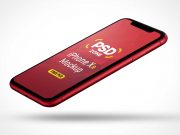 Mobile iPhone XR Product RED PSD Mockup