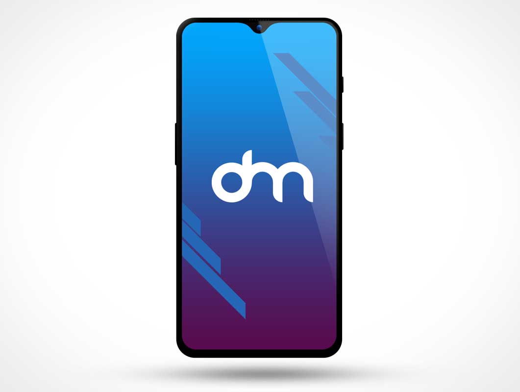 OnePlus 6T Smartphone Front PSD Mockup
