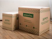 Cardboard Package Delivery Box PSD Mockup