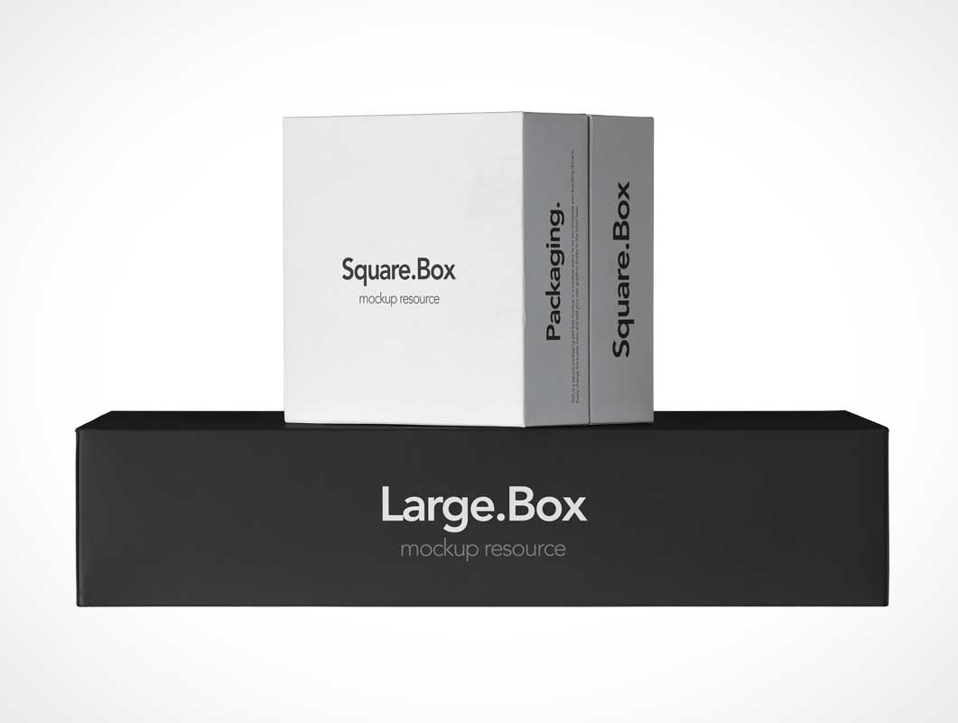 Product Box Packaging Branding PSD Mockup