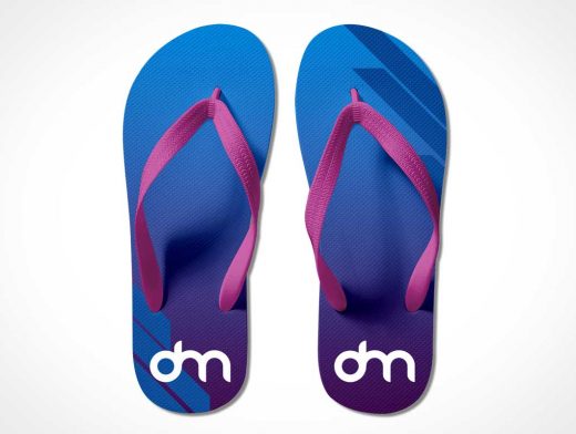 Summer Footwear Flip-Flop Slippers PSD Mockup
