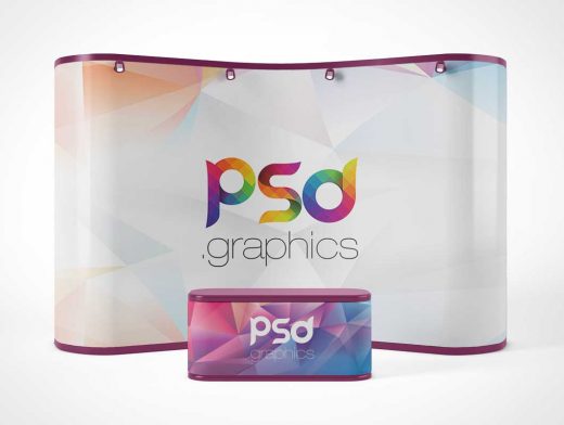 Trade Show Exhibition Booth Display PSD Mockup