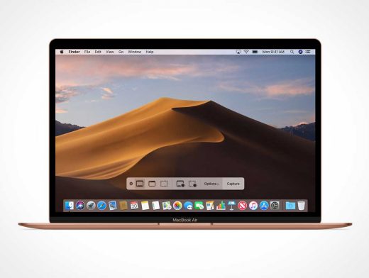 MacBook Air Mobile Laptop & Display PSD Mockup