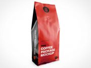 Sealed Foil Ground Coffee Bag & Heat Sealing Valve PSD Mockup