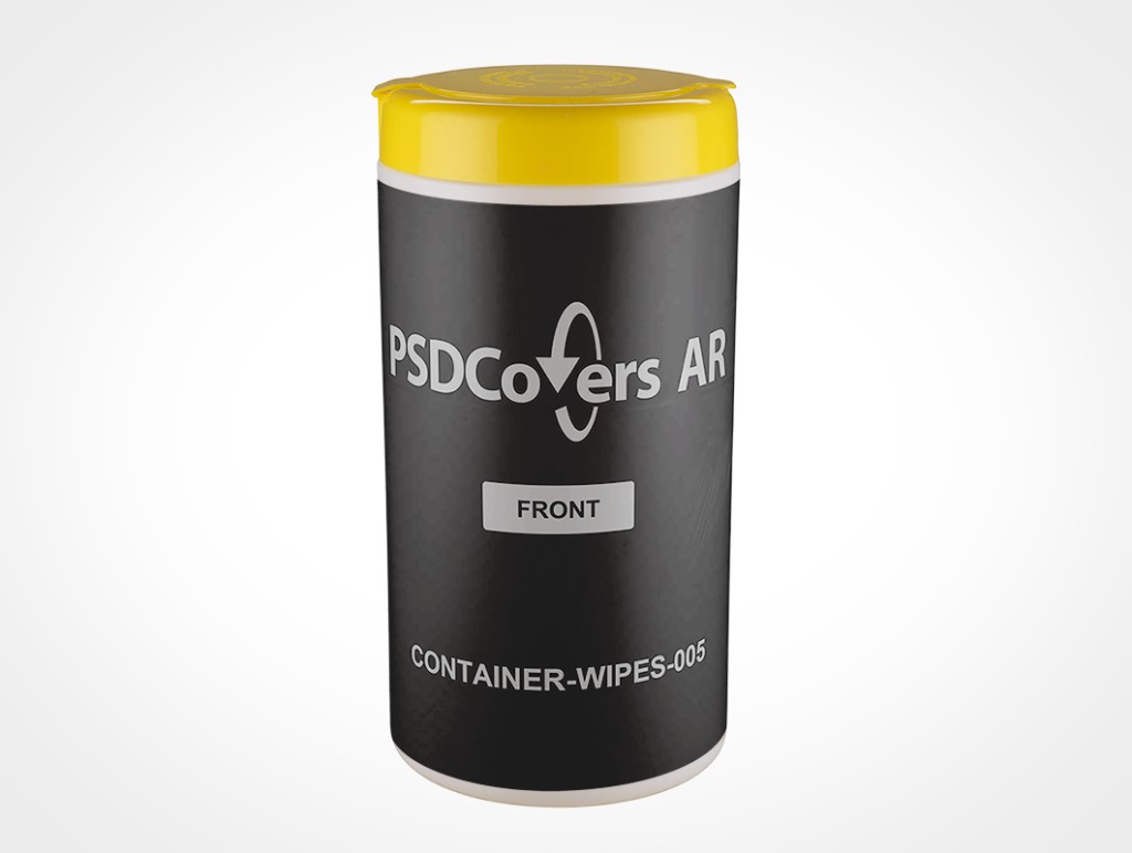 Download Spinnable Disinfectant Wet Wipes Container PSD Mockup ...