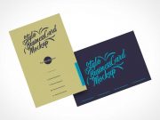 Long & Wide Business Cards PSD Mockup