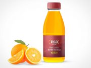 PET Juice Bottle & Safety Twist Cap PSD Mockup