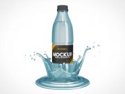 Plastic Mineral Water Bottle & Twist Cap PSD Mockup