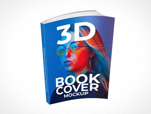 Softcover Paperback Book Front PSD Mockup