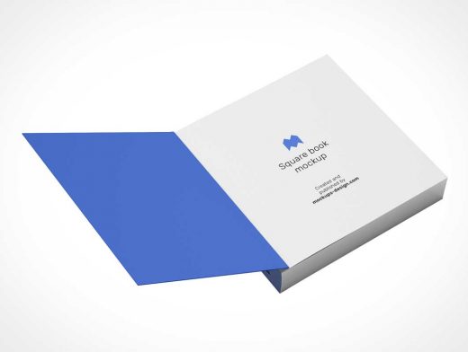 Square Softcover Publication PSD Mockup