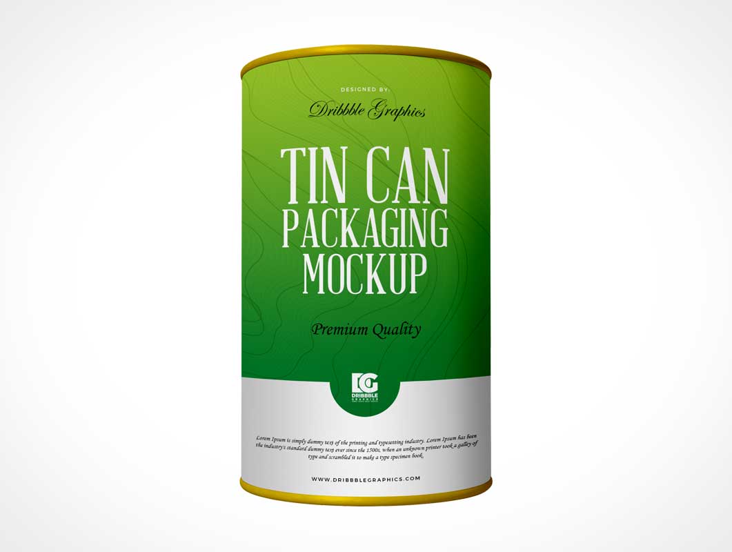 Canister Packaging PSD Mockup
