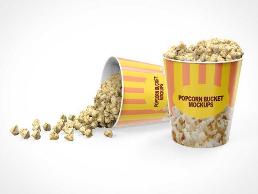 Movie Popcorn Bucket PSD Mockup
