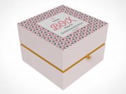 Square Gift Box Packaging PSD Mockup