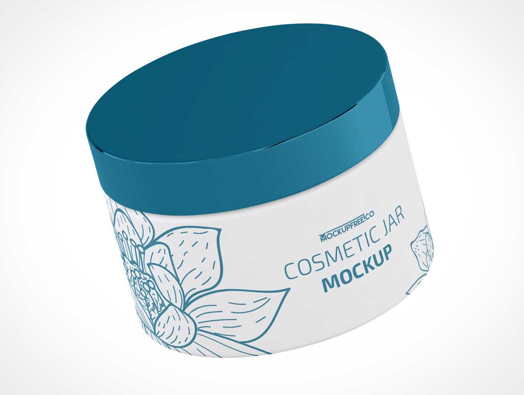 Wide Mouth HDPE Cosmetic Cream Jar PSD Mockup