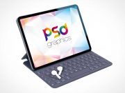 iPad Pro Tablet & Keyboard Cover PSD Mockup