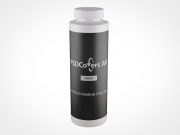 HDPE Cylindrical Bottle & Push-And-Turn Cap PSD Mockup