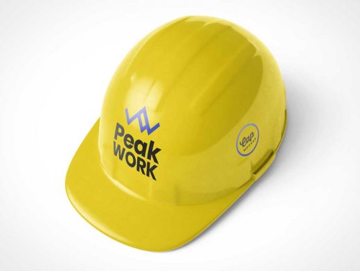 Job Site Construction Helmet PSD Mockup