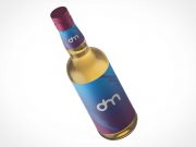 Low Shoulder Glass Wine Bottle PSD Mockup