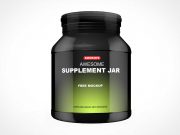 Sports Protein Supplement Container Jar PSD Mockup