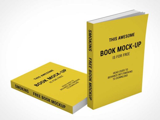 Softcover Paperback Books PSD Mockup
