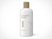 HDPE Plastic Cylindrical Cosmetics Shampoo Bottle PSD Mockup